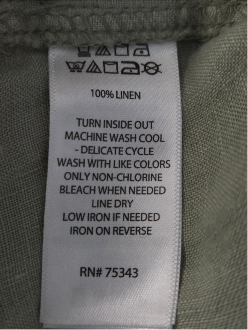 Nicole Miller Light Olive Cargo Earthcore Gorpcore Pants 100% Linen Size XS - Picture 5 of 5